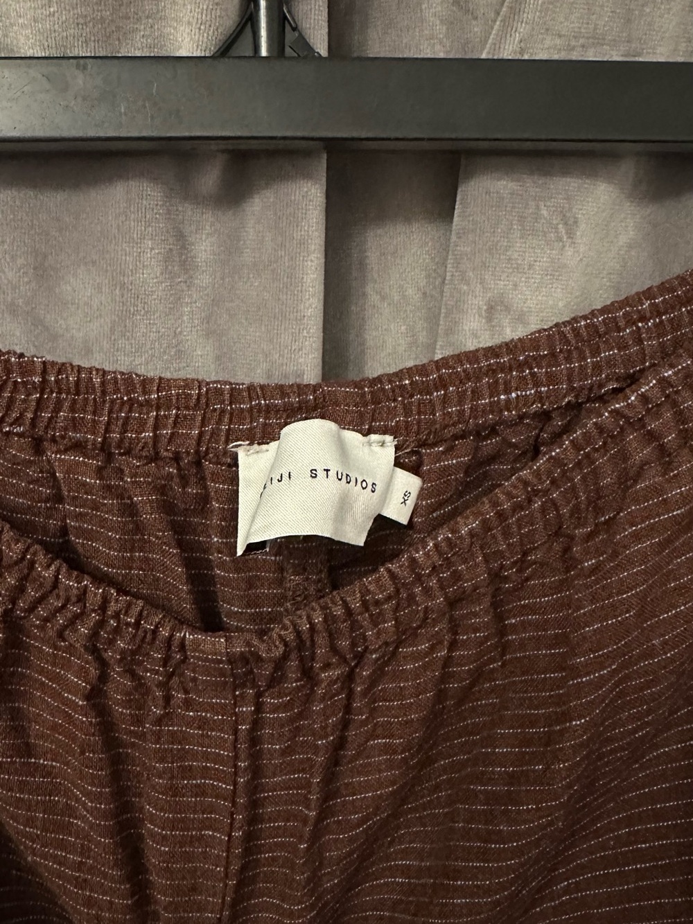 DEIJI STUDIOS - Striped Linen Pants - Picture 6 of 7